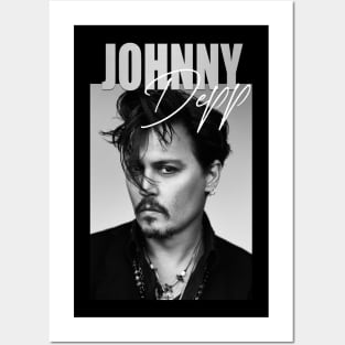 Johnny Depp BW Posters and Art